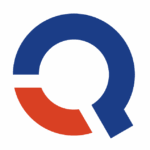 QUEL "Q" logo, orange and blue